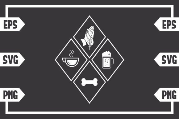 Coffee Jesus and Dog Bone Graphics for Crafts
