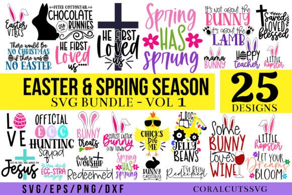 Easter Spring Season SVG Design Bundle for Crafts & Graphics