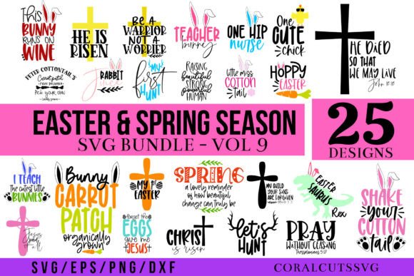 Easter SVG Bundle for Spring Graphics & Crafts