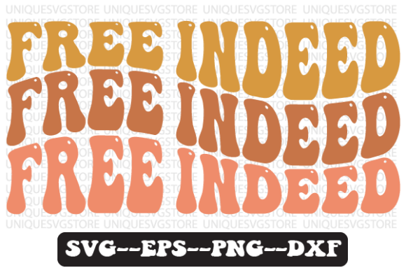 Free Indeed Wavy Retro SVG for Graphics & Crafts