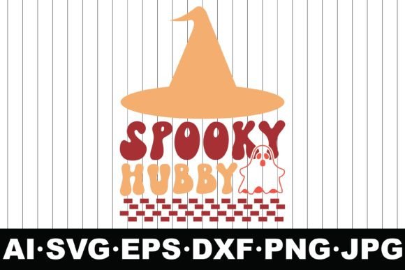 Spooky Hubby Halloween Groovy Svg Design