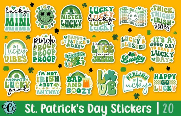 St Patrick s Day Sticker Bundle Graphics for Crafts
